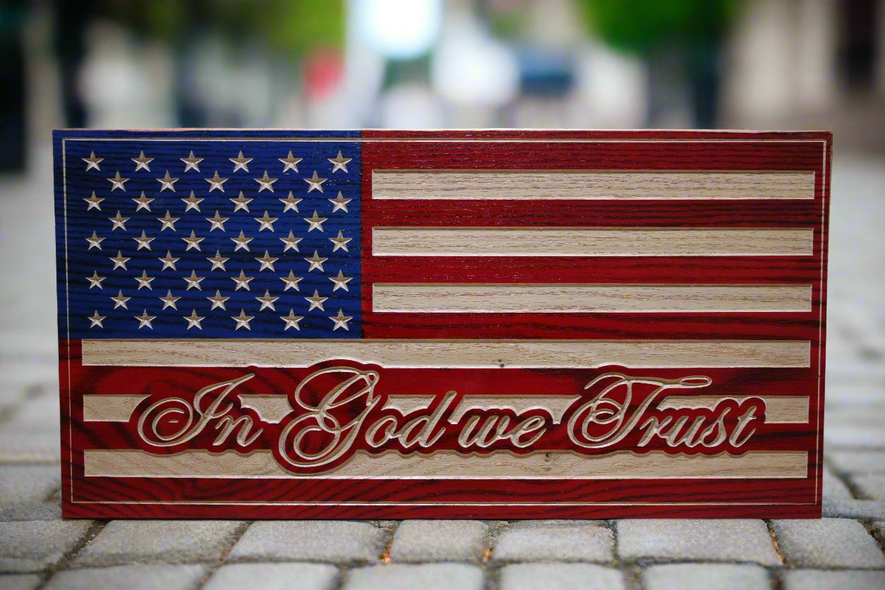 Small In God We Trust Flag
