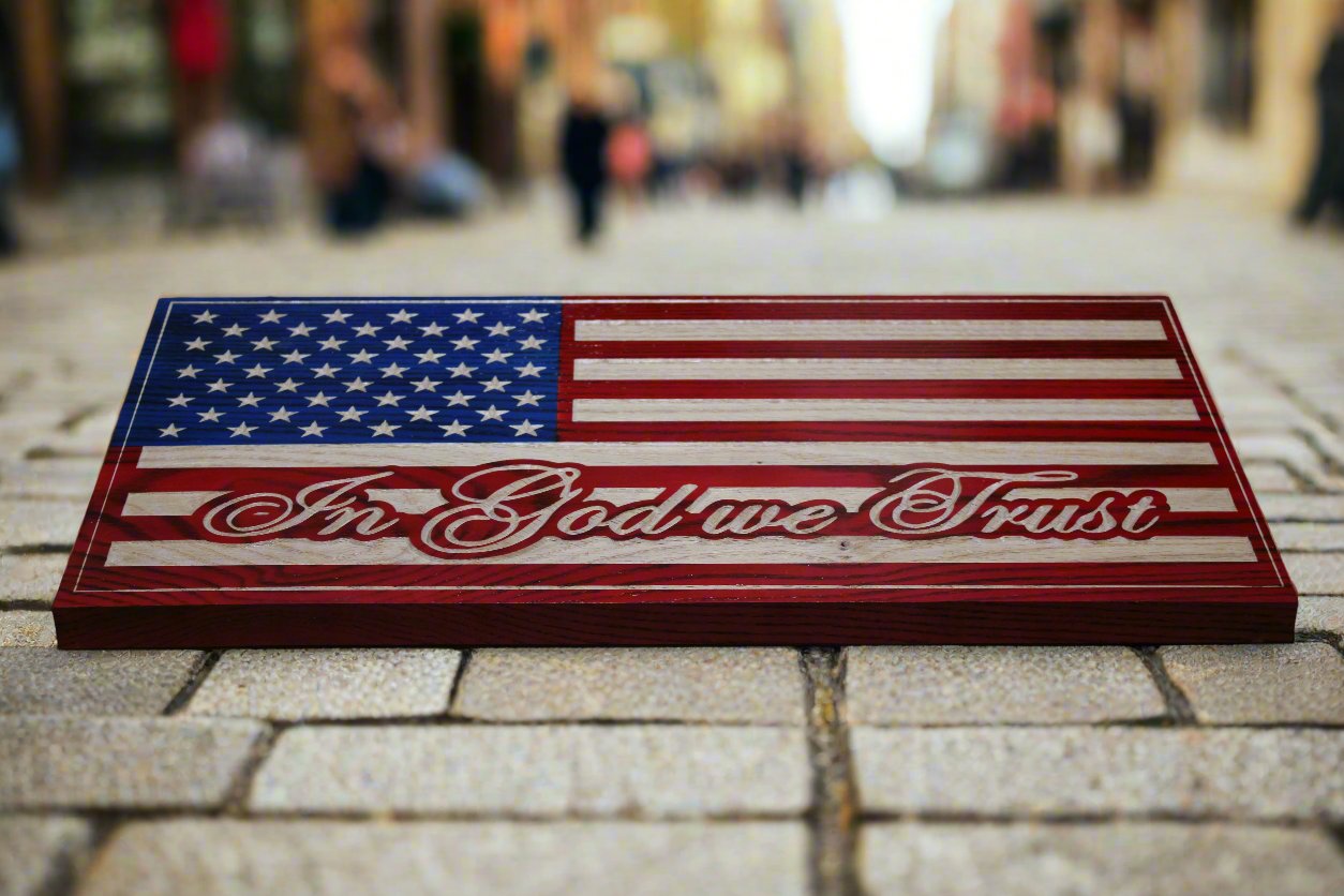 Small In God We Trust Flag
