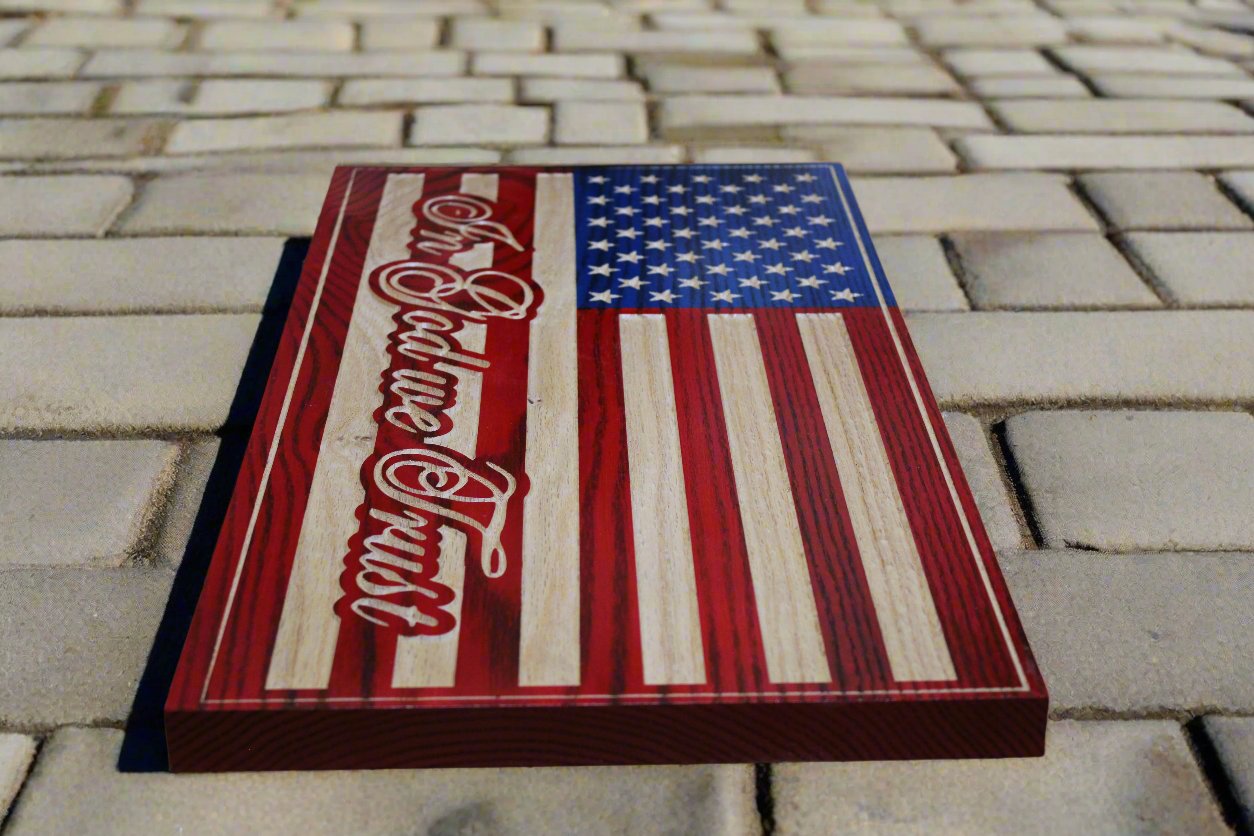 Small In God We Trust Flag