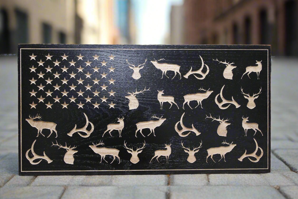 Carved Antler Flag