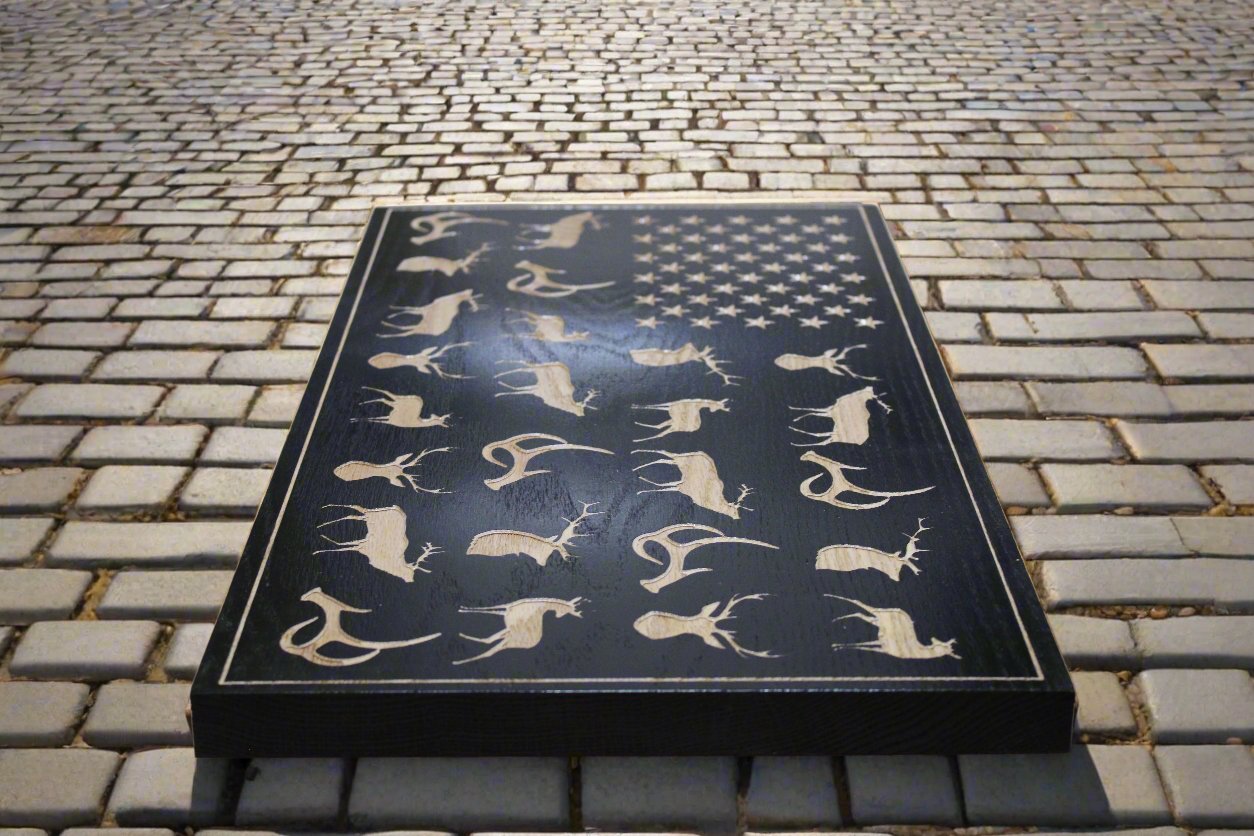 Carved Antler Flag