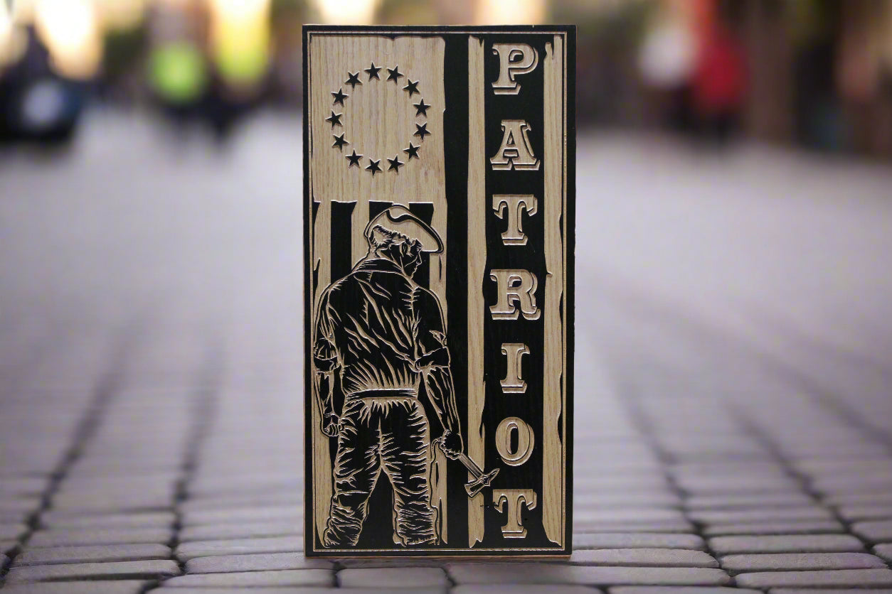 Carved Patriot Flag