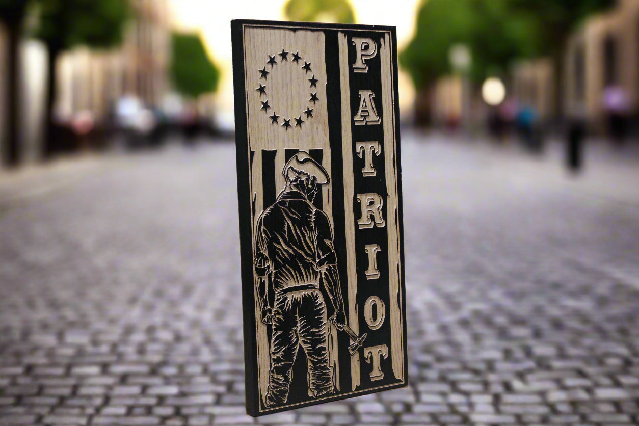 Carved Patriot Flag