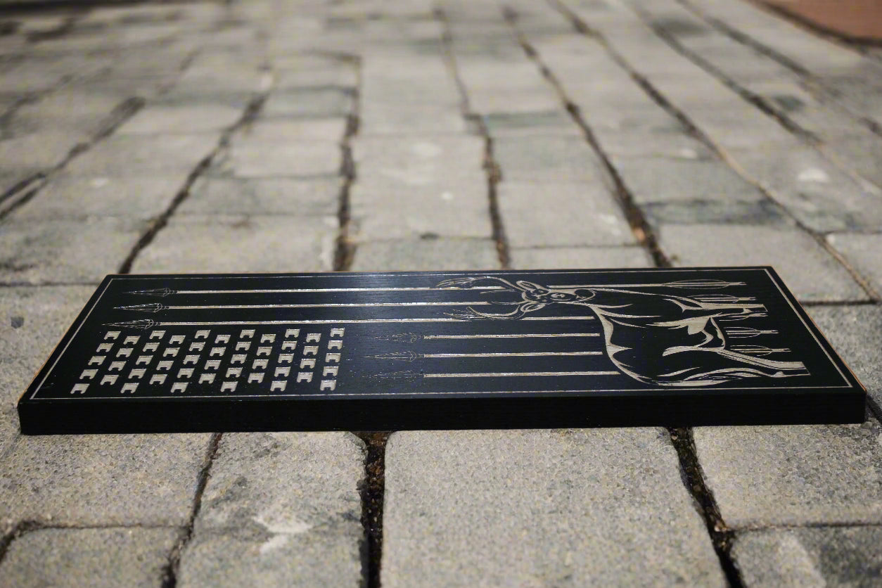 Carved Vertical Bow Hunting Deer Flag