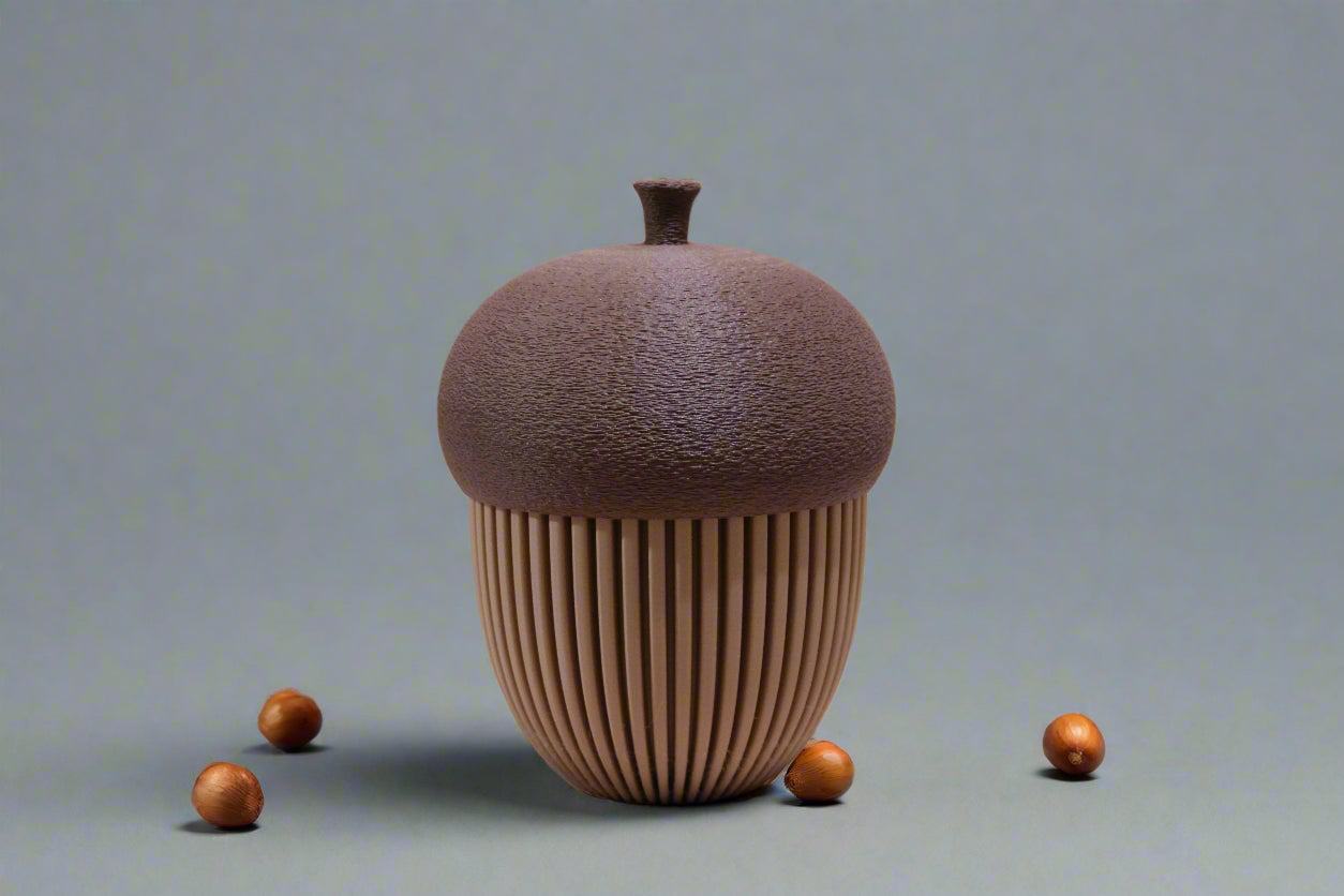 Modern Acorn Container Decor Set of Two