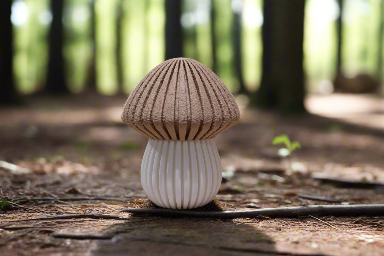 Modern Mushroom Decor Container, Set of Two