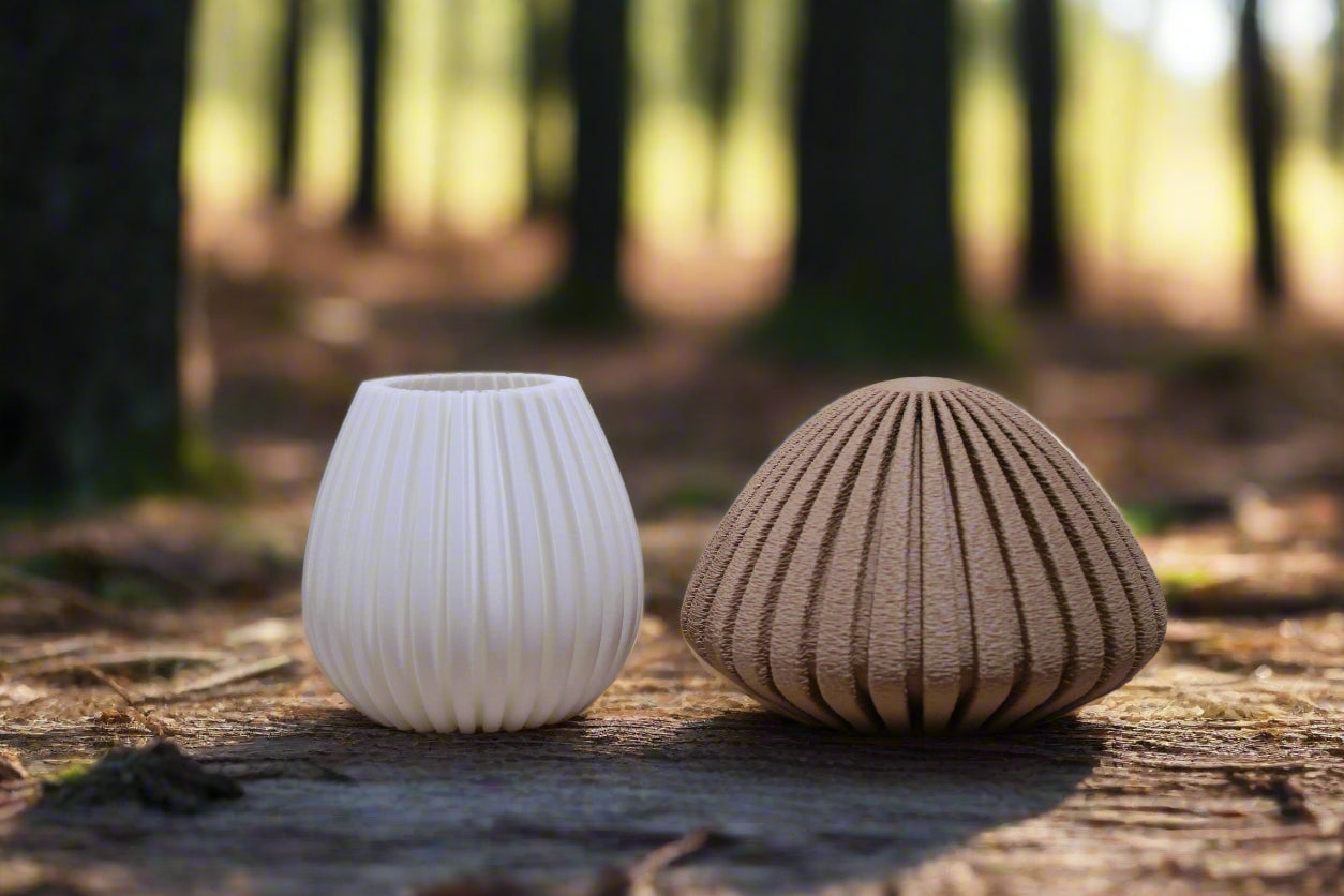 Modern Mushroom Decor Container, Set of Two