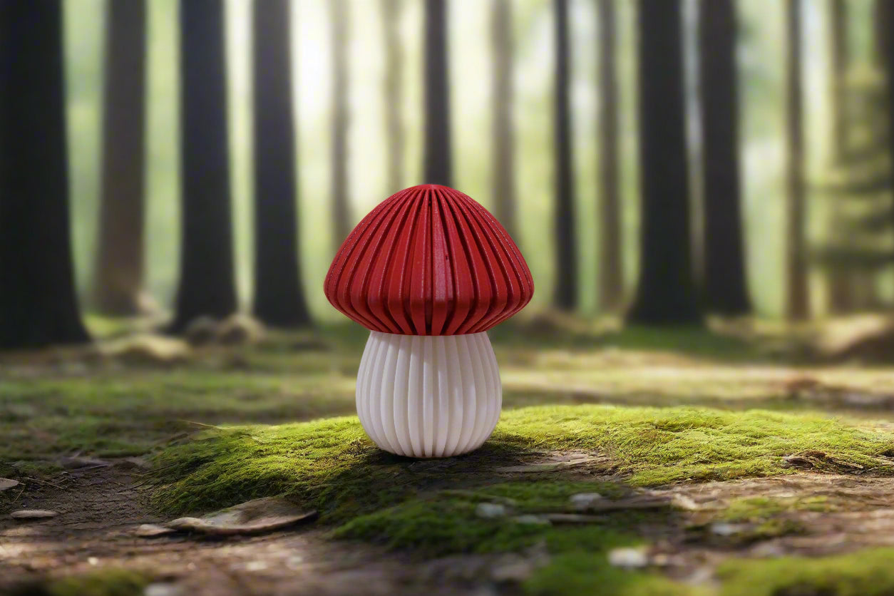 Modern Mushroom Decor Container, Set of Two