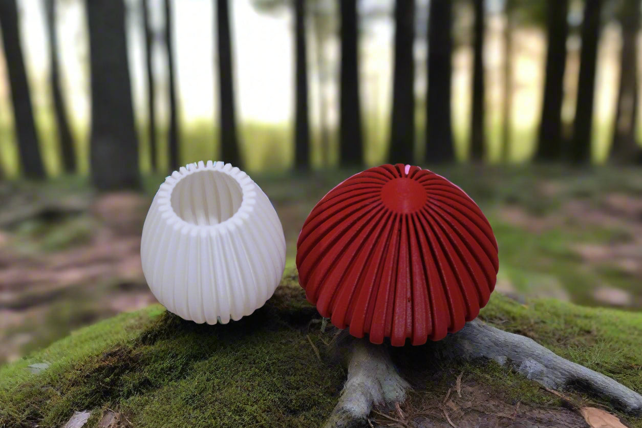 Modern Mushroom Decor Container, Set of Two