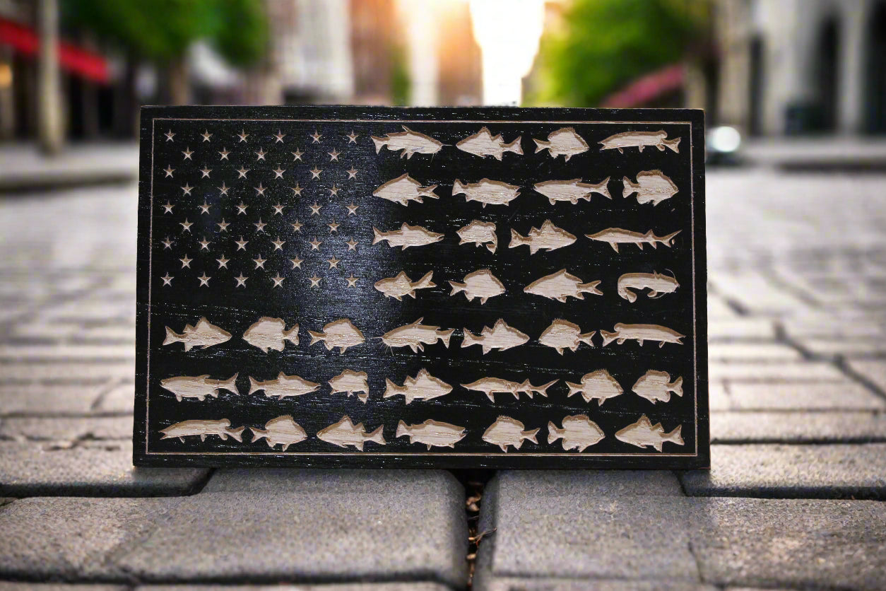 Carved Fish Flag