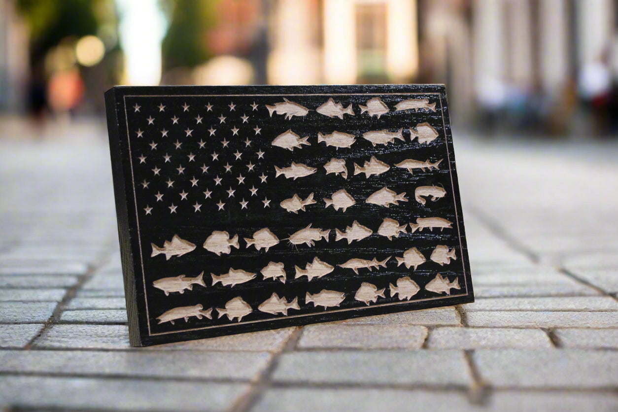 Carved Fish Flag