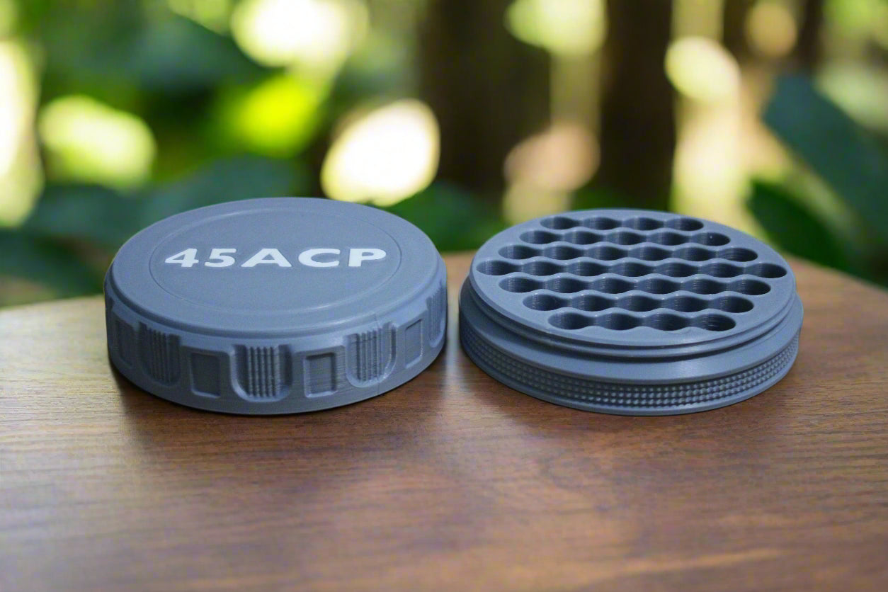 Customizable and Stackable 45 ACP Ammo Container Proudly Made in America