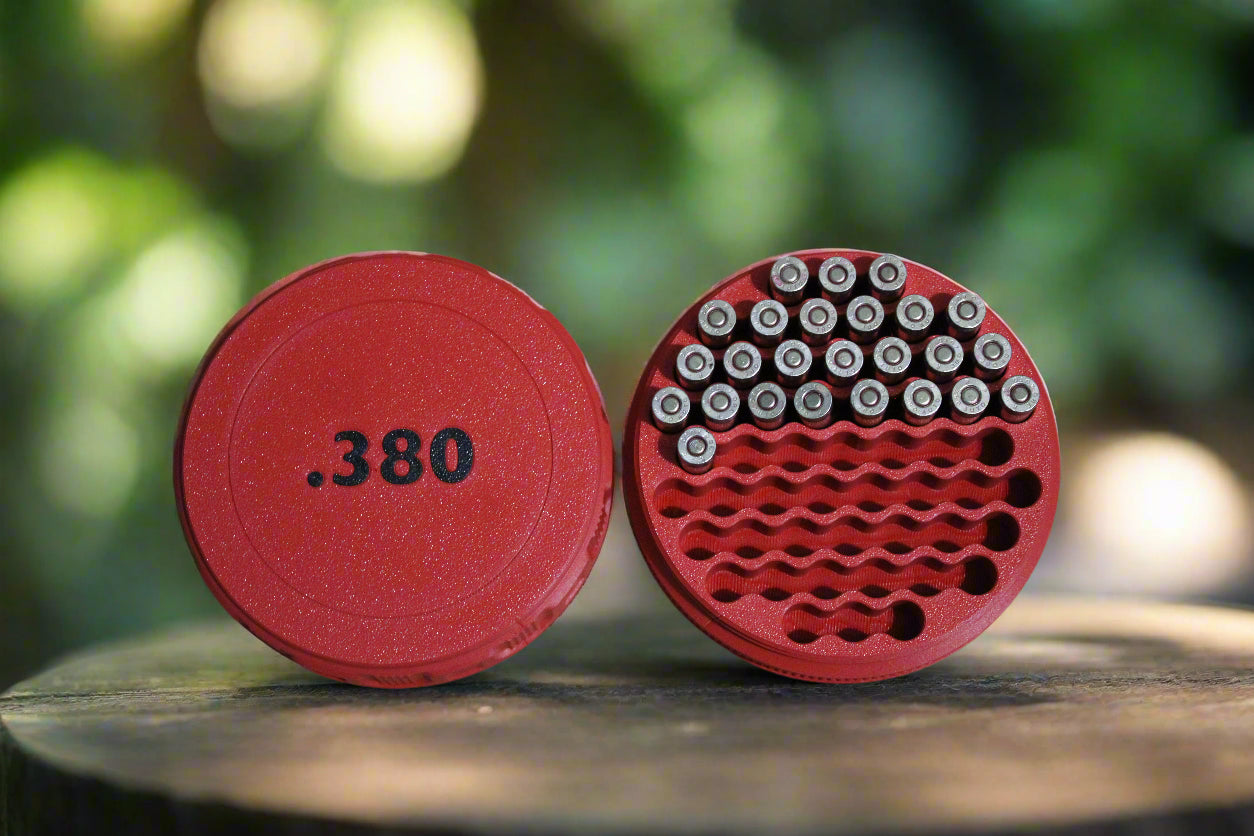 Customizable and Stackable .380 Ammo Container Proudly Made in America