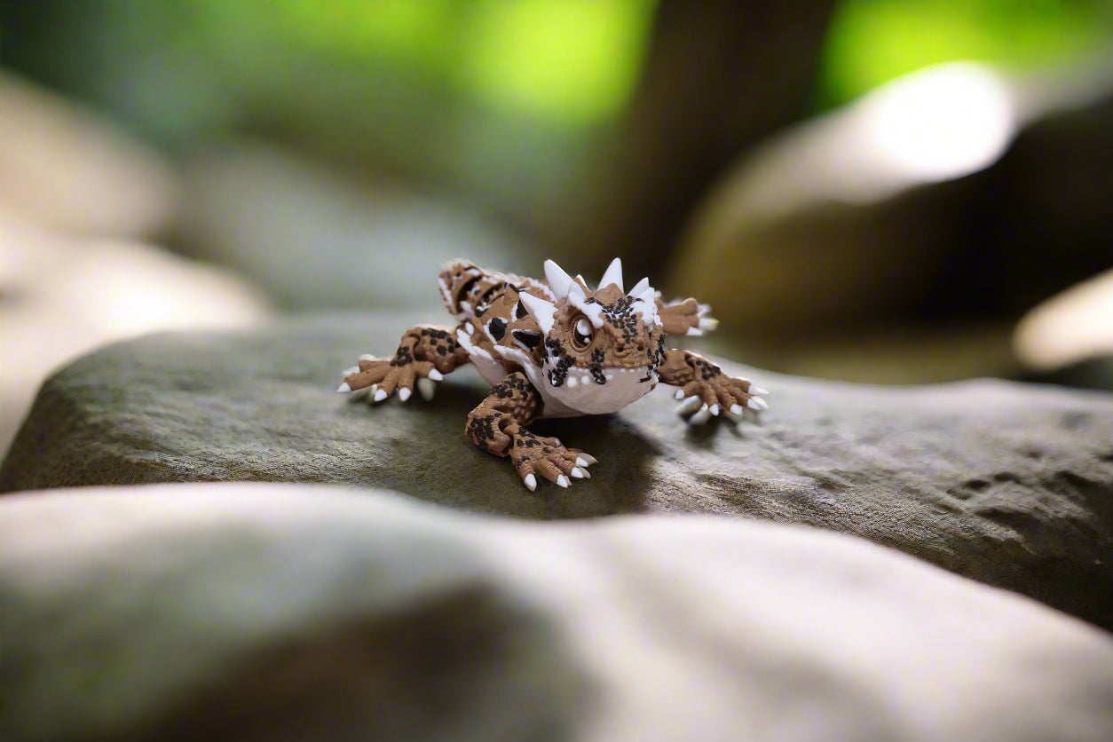 3d printed horned lizard