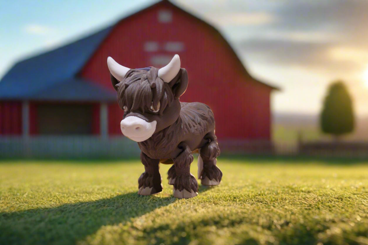 3d printed highland cow