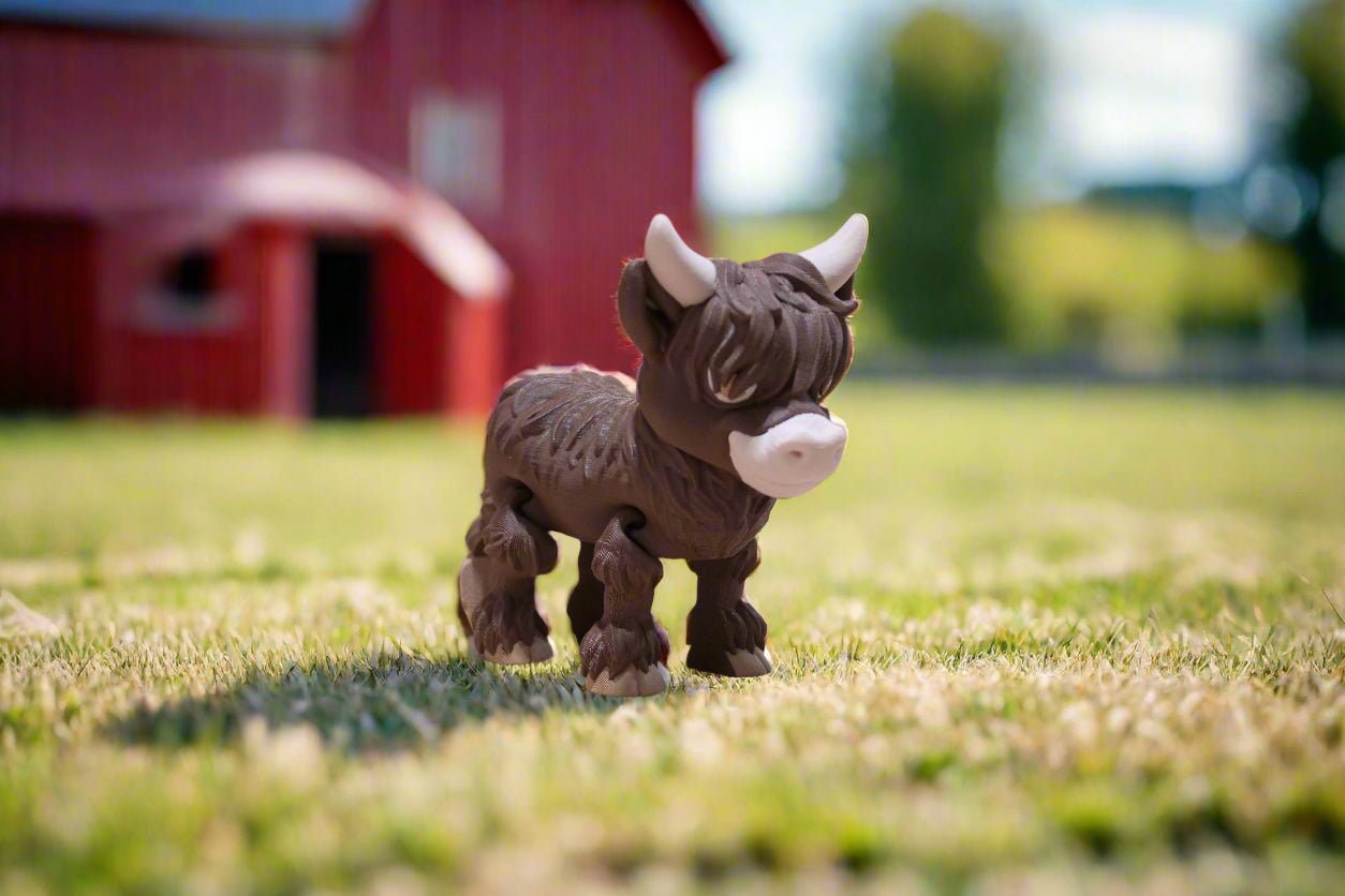 3d printed highland cow