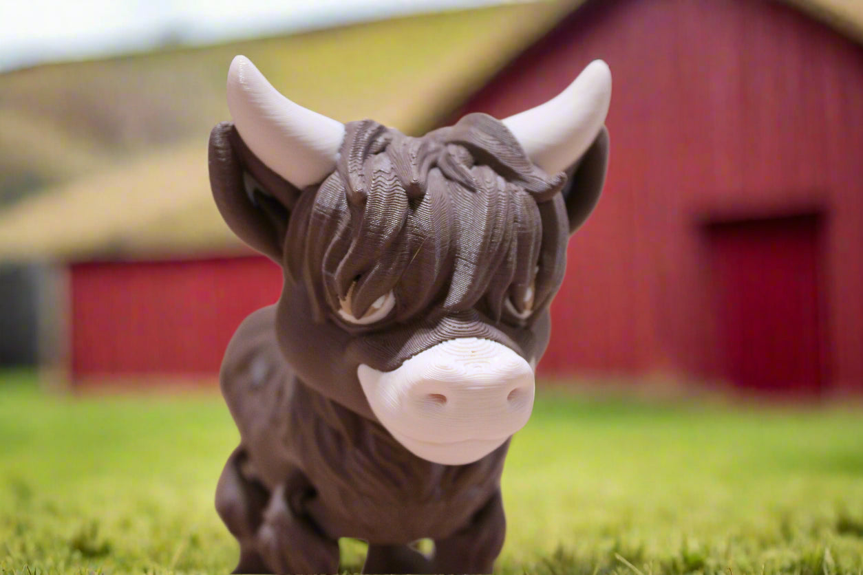 3d printed highland cow