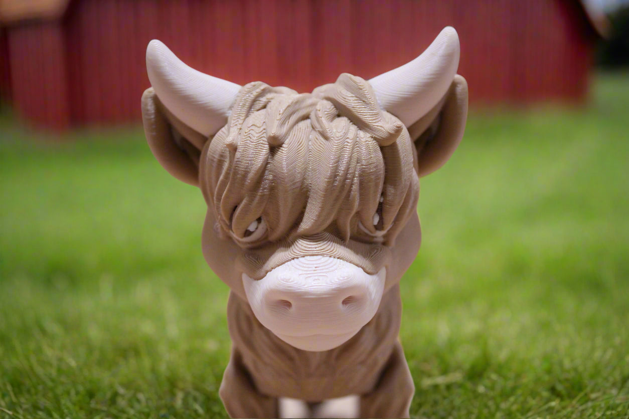 3d printed highland cow