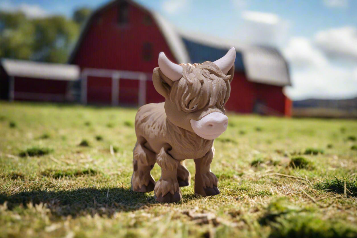 3d printed highland cow