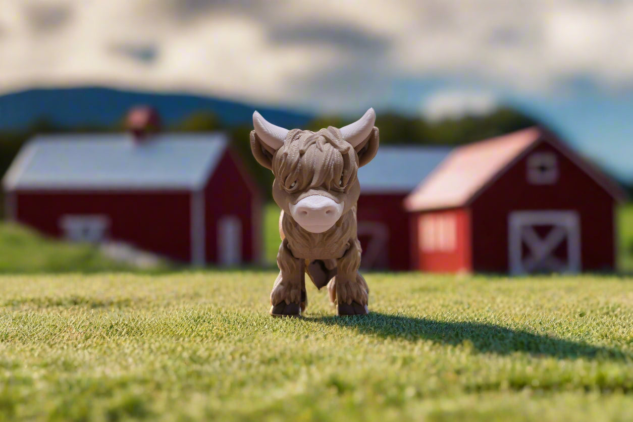 3d printed highland cow
