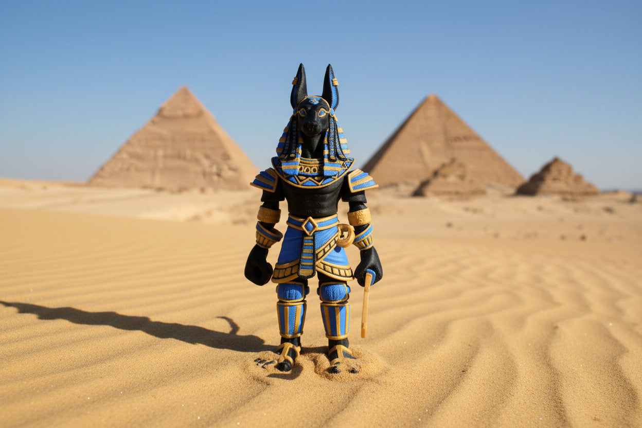 3d Printed articulating Anubis character