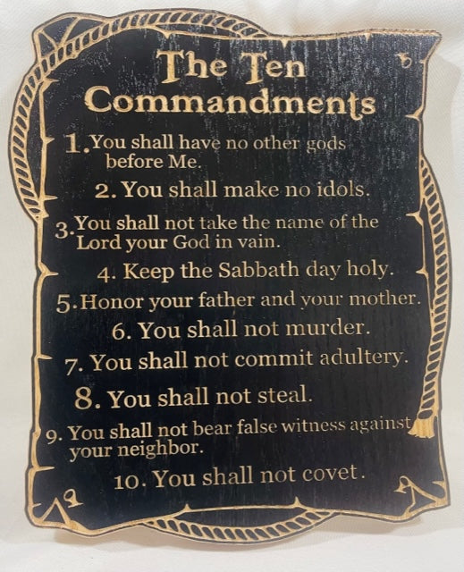 Ten Commandments Plaque
