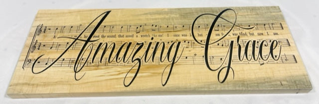 Carved Amazing Grace Sign