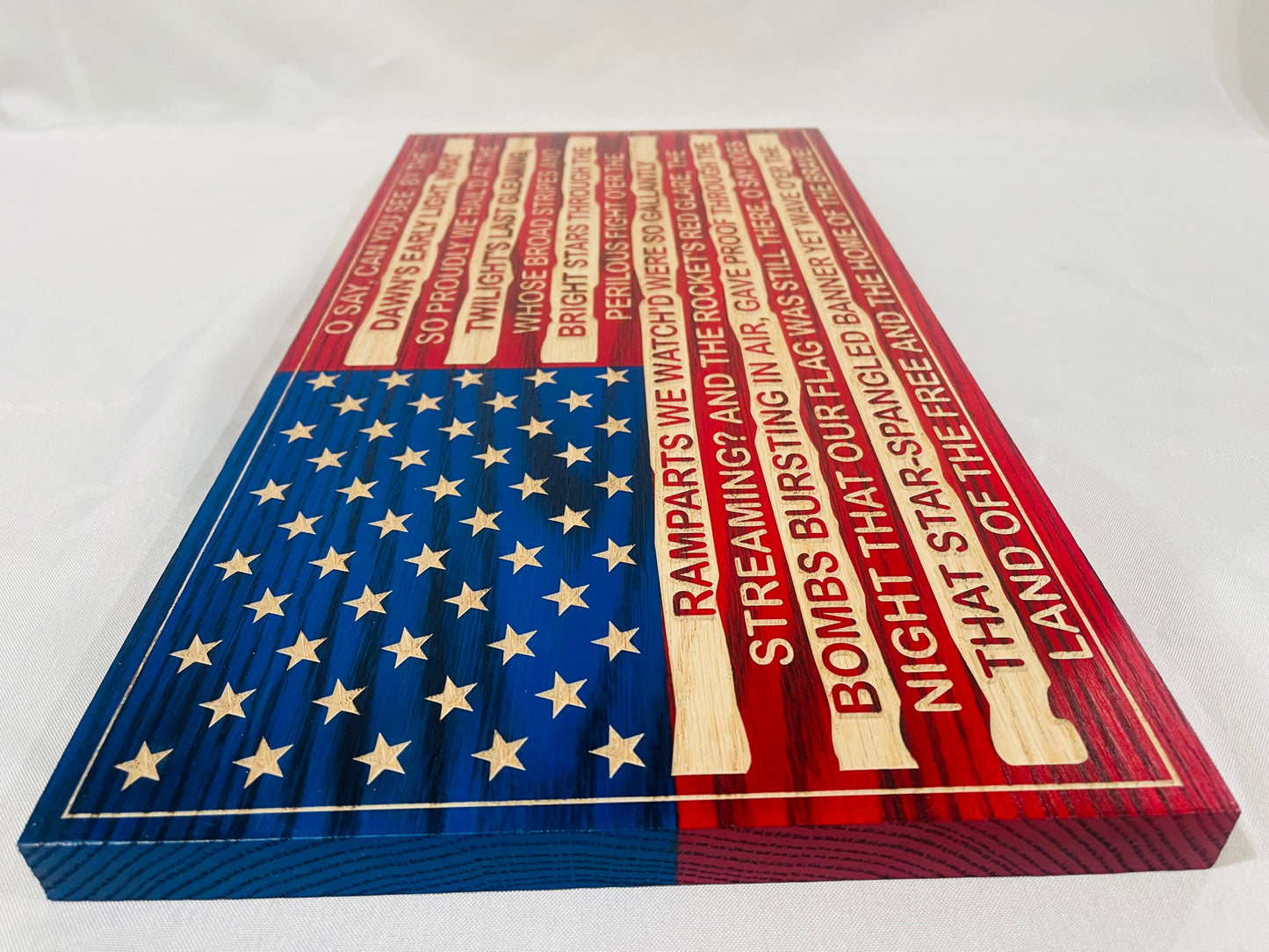 Carved Tattered Star-Spangled Banner Flag