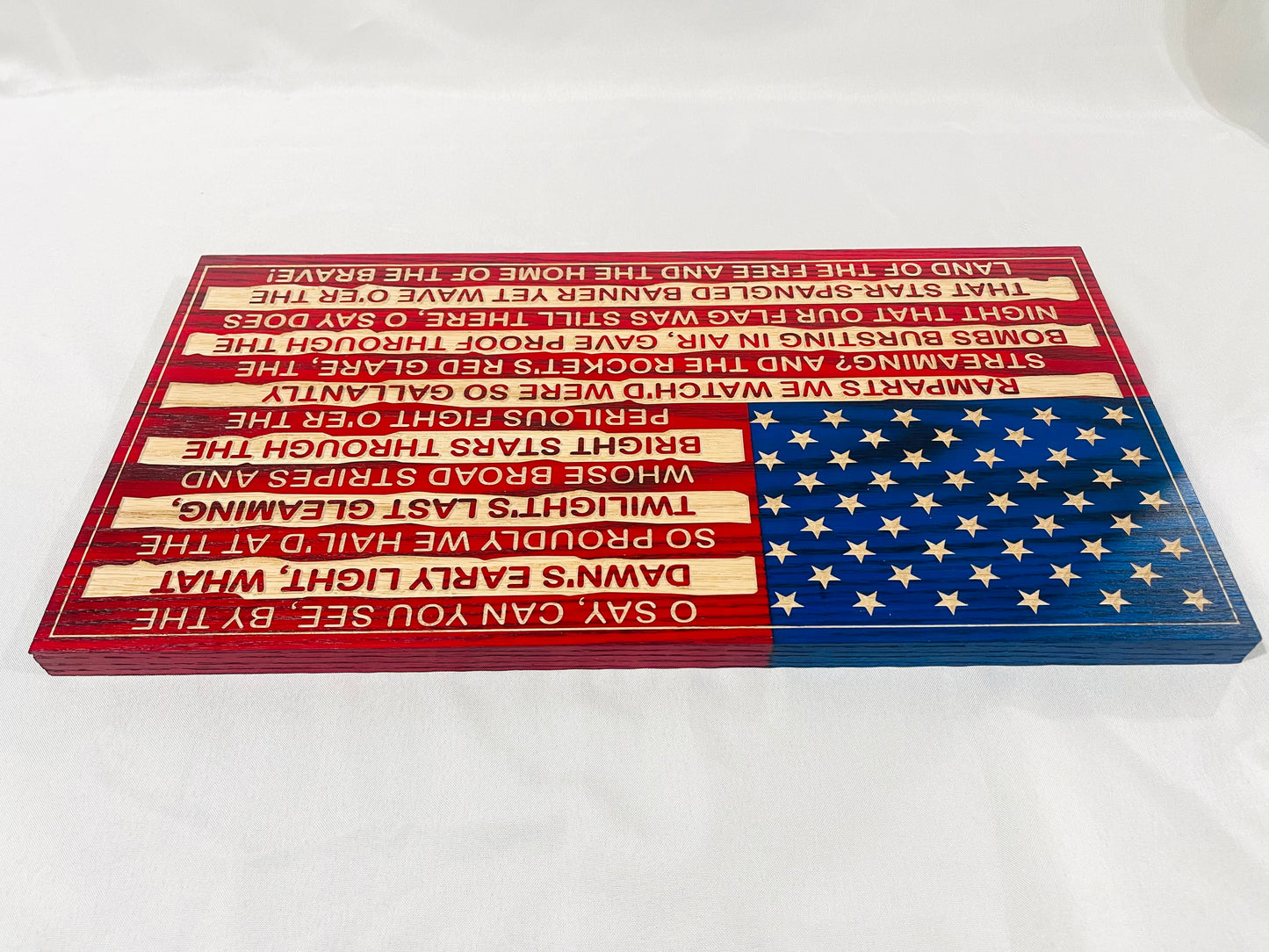 Carved Tattered Star-Spangled Banner Flag