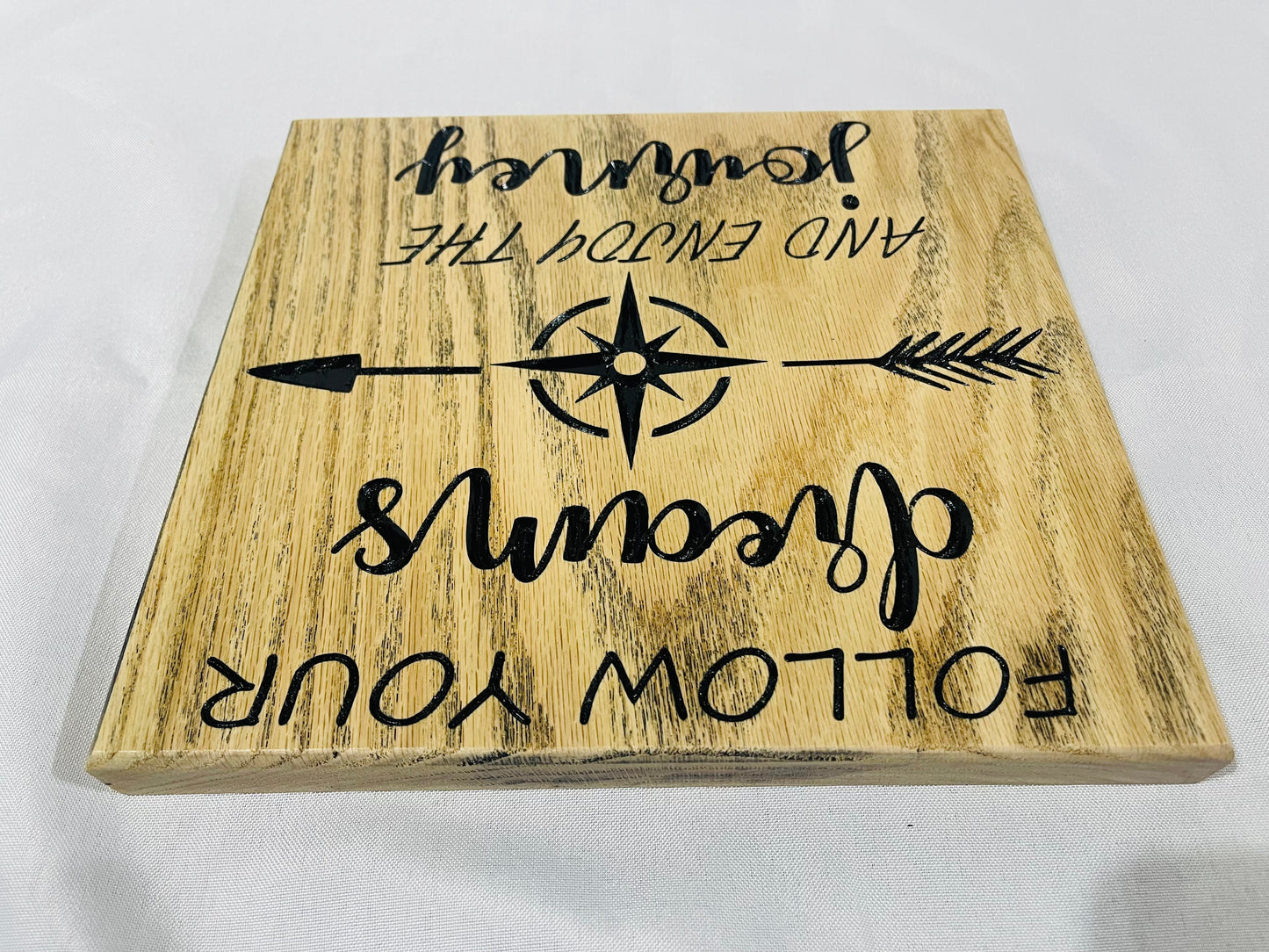 Carved Follow Your Dreams Sign