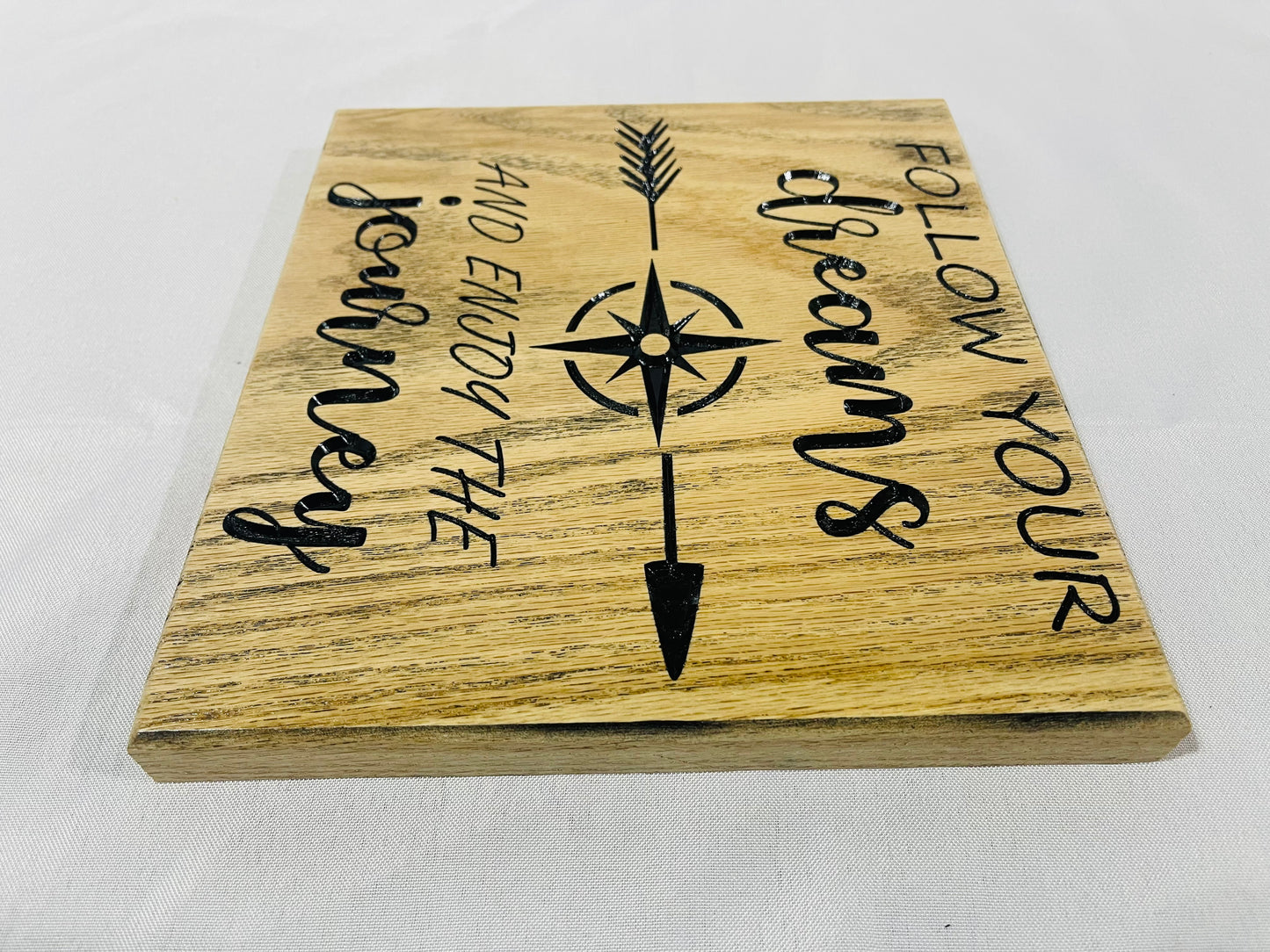 Carved Follow Your Dreams Sign