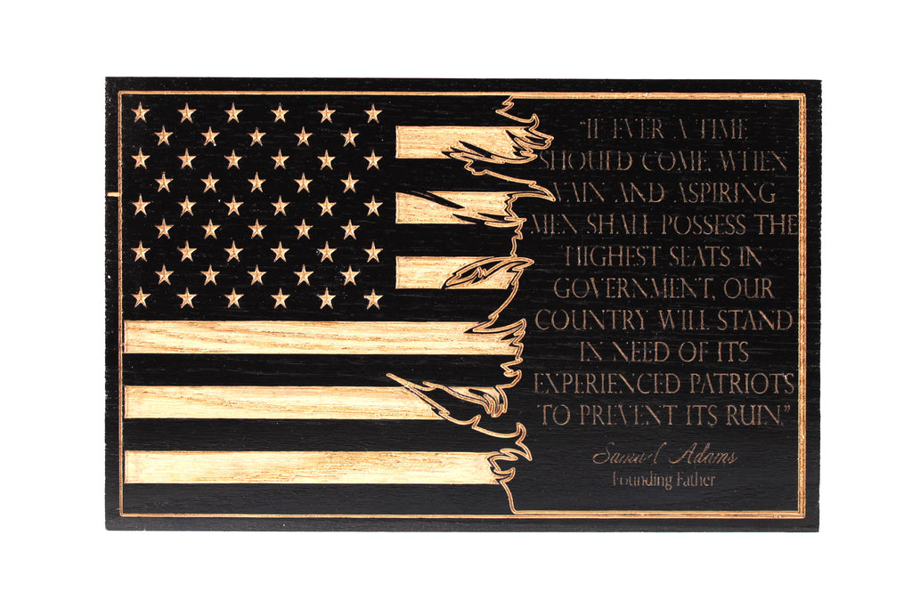 Small Ripped Sam Adams Quote Flag