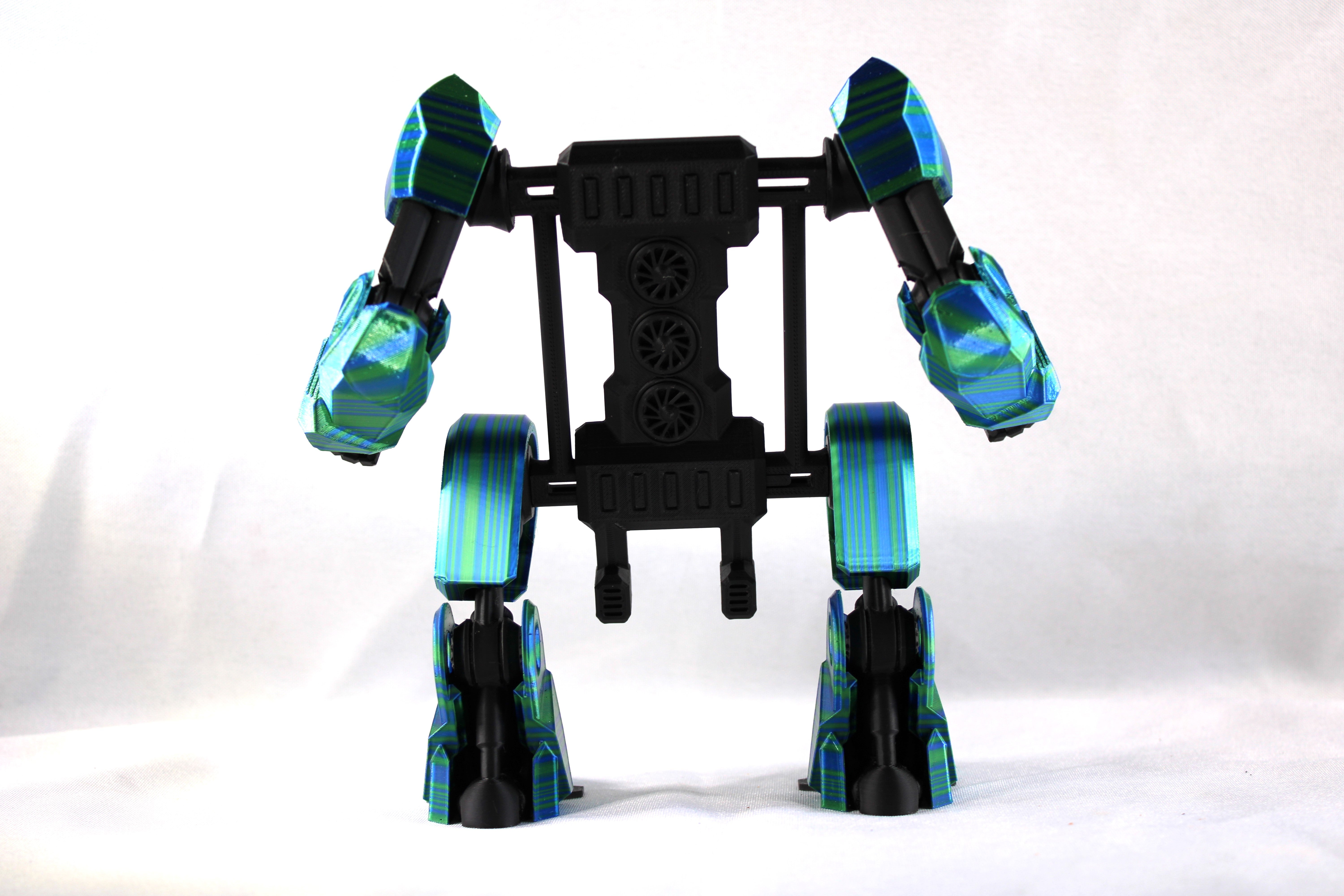 Green, Blue And Black Exo Suit Phone Holder