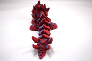 Articulated Stone Red, Blue Color Shift Baby Dragon