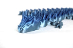 Large Blue Gradient Articulated Crystal Dragon