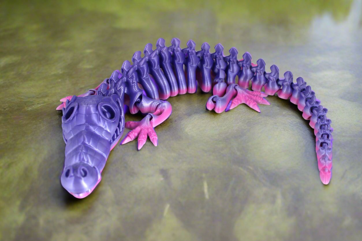 Articulating Skeleton Crocodile Multiple Colors to Choose From