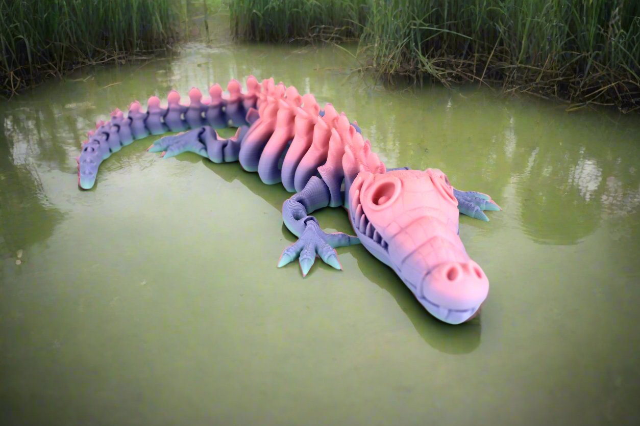 Articulating Skeleton Crocodile Multiple Colors to Choose From