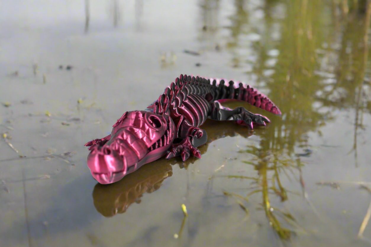 Articulating Skeleton Crocodile Multiple Colors to Choose From