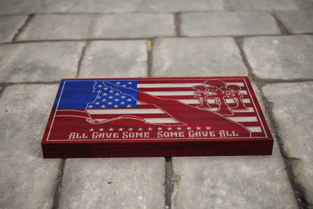 Small Carved All Gave Some Flag