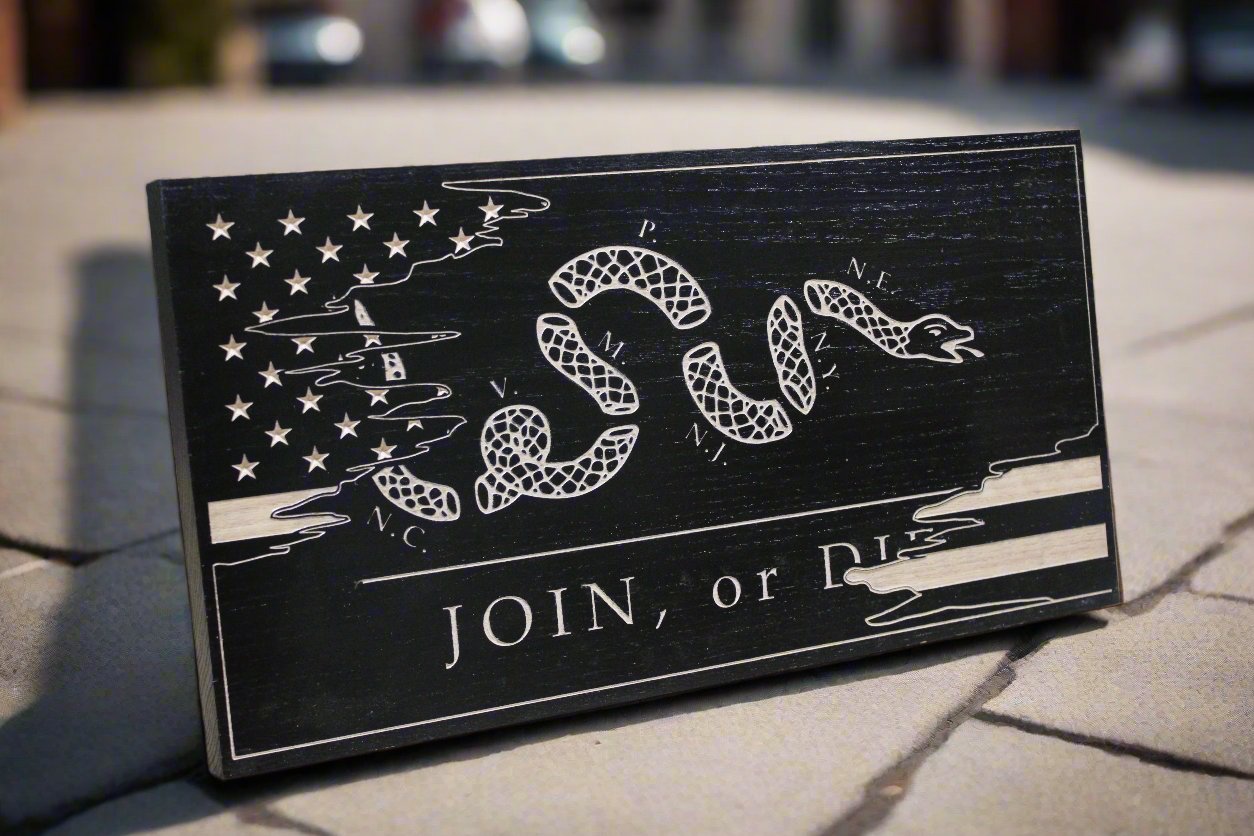 Small Join Or Die Tattered Flag