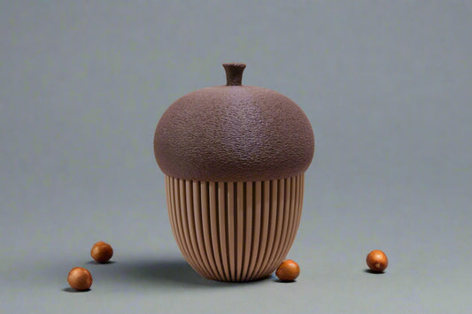 Modern Acorn Container Decor Set of Two