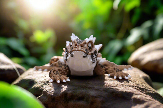 3d printed horned lizard