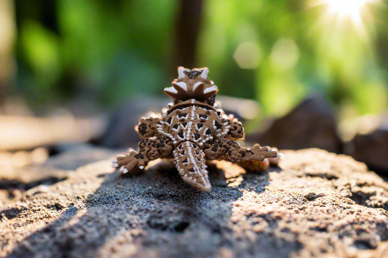 3d printed horned lizard