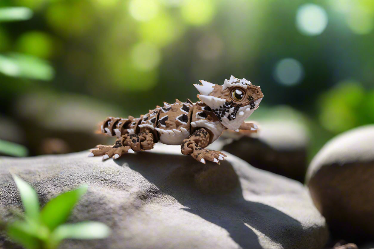 3d printed horned lizard