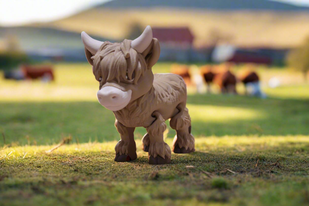 3d printed highland cow