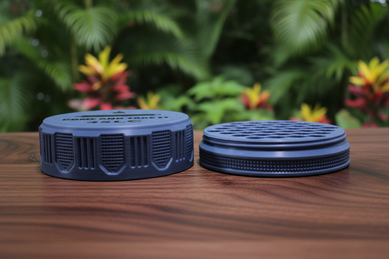 Customizable and Stackable 45 LC Ammo Container with Come And Take It Decorative Lid Proudly Made in America