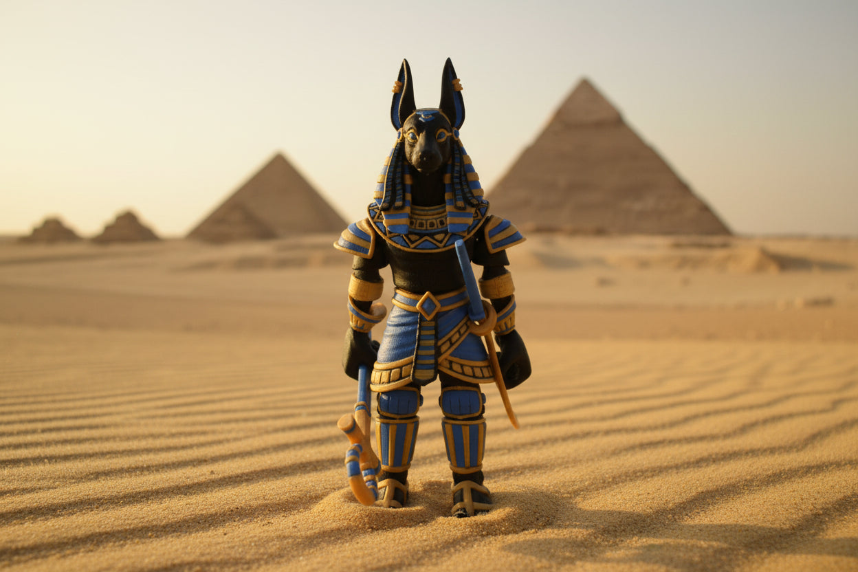 3d printed articulating Anubis character