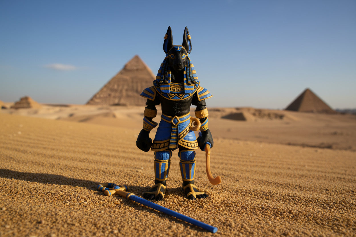 3d printed articulating Anubis Character
