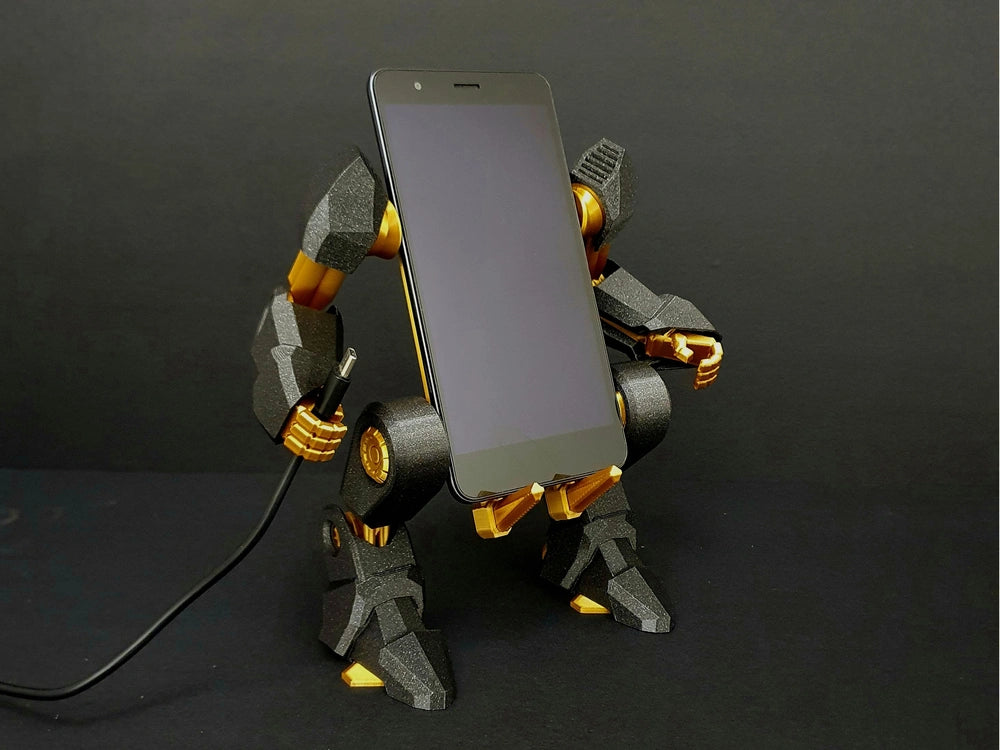 Galaxy Black And Gold Exo Suit Phone Holder