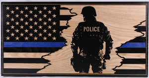 Tattered Center Police Flag